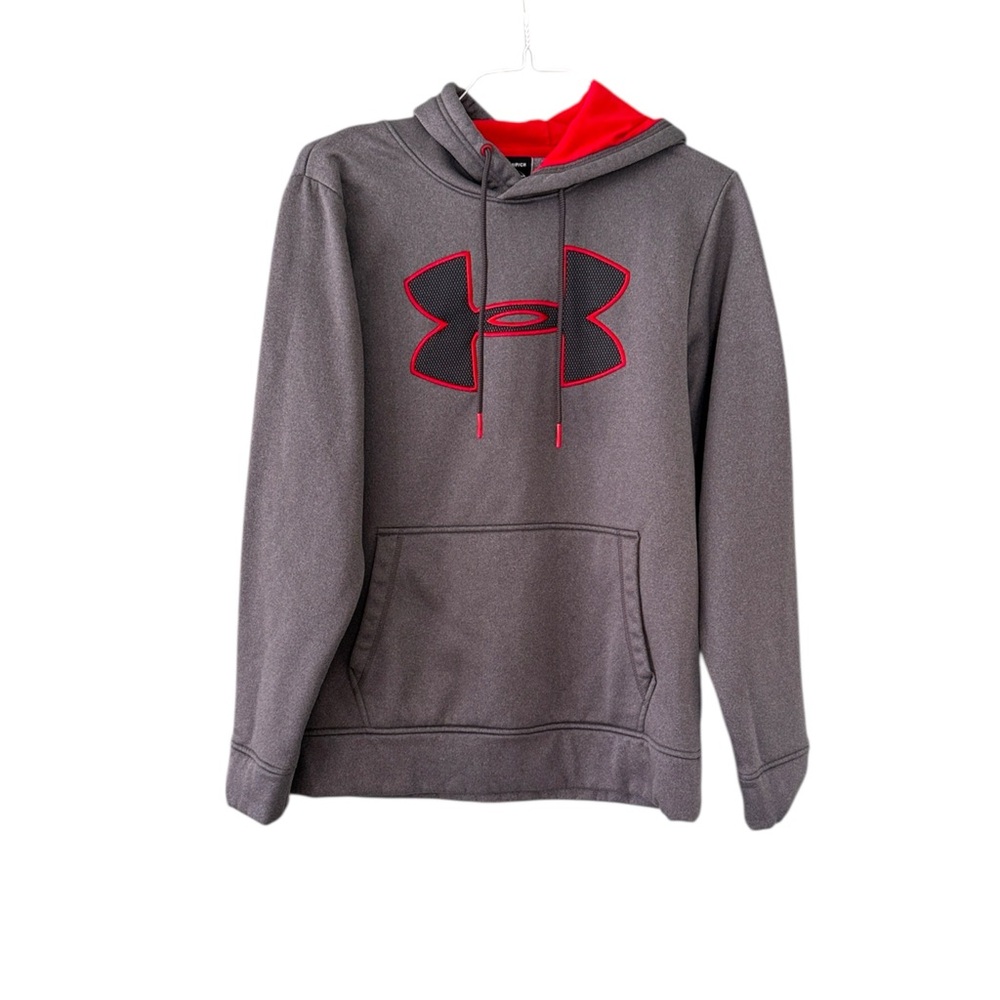 Under Armour Men's Gray and Red Hoodie Sz S/M